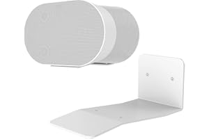 Baomaeyea Support mural en métal pour haut-parleur intelligent Sonos Era 300, support de haut-parleur rotatif Era 300, avec coton anti-rayures et accessoires d'installation (19 x 9,4 x 5,8 cm) (Blanc)