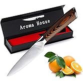 Aroma House Gemüsemesser scharf Schälmesser - Obstmesser Küchenmesser klein 4 zoll Kochmesser profi Messer, Schmiedestücke au