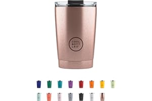 Cool Bottles - Tumbler - Bicchiere Termico in Acciaio Inossidabile - 330 ml - Metallic Rose - Tazza da Caffè - Coperchio Ermetico - Bevande Fredde 10 ore e Calde 5 ore - Finitura Antimacchia