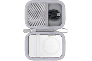 Khanka Do Nano bateria zewnętrzna z certyfikatem Qi2 15W(A1665) Ultracienki magnetyczny 5000 mAh szybki twardy futerał transportowy, tylko etui (białe)