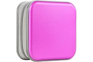 UENTIP étui DVD,Porte-CD d'une capacité de 48,Étui de Rangement en Plastique Rigide pour CD et DVD Capacité CD