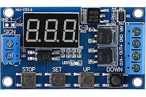 KooingTech Zeitrelais DC 5V-36V, Triggers Zyklus Verzögerung Timer mit LED-Anzeige Dual-MOS-Röhrensteuerplatine