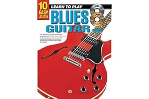 PUREMYSTIC Learn How To Play Guitar - Blues Guitar - Music Tutor Teach Yourself Lessons Book with CD & DVD - K4