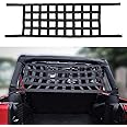 JeCar Mesh Roof Cargo Net Roof Hammock Exterior Accessories for Jeep Wrangler 1987-2022 YJ TJ LJ JK JKU JL JLU JT, Black