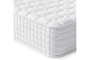Vesgantti Matratze 90x200 7-Zonen Federkernmatratze Taschenfederkernmatratze Mittelfeste Orthopädischem Tonnentaschenfederkernmatratze (H3, Tight-top 24cm)