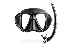 CRESSI Ocean - Maschera Singola Ocean o Combo Set Maschera Ocean+Snorkel Gamma per Immersioni e Snorkeling, Taglia Unica, Adulti