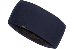 ‎DANISH ENDURANCE DANISH ENDURANCE Merino Fleece Stirnband, Thermo Headband, Winter Ohrenwärmer, Unisex, für Damen & Herren, Dunkles Marineblau, S/M