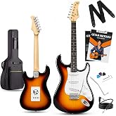Fourtune Atlas EG-1000 G&uuml;l Klavye Strat Kasa SSS Elektro Gitar Seti (Sunburst)