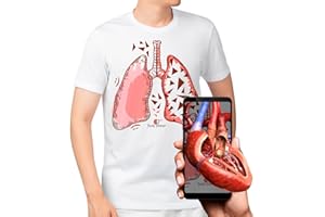 AR+ BODY PLANET EVO Magic T-Shirt (S) Camiseta mágica con Realidad Aumentada para el Aprendizaje y Conocimiento sobre el Cuerpo Humano, anatomía... Aprende Jugando!