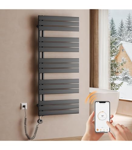 Porte-serviettes Pour Radiateur - Fixation Sans Perçage, Tailles S (35cm) Et L (50cm), Couleur Noir