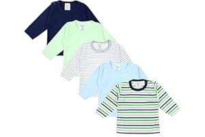 TupTam Baby Jungen Langarmshirt Gestreift 5er Set
