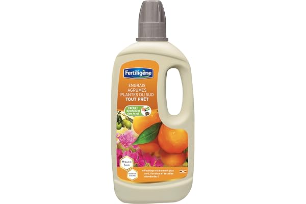 FERTILIGENE FAGPAL1 - Engrais Liquide Agrumes et Plantes du Sud Prêt à l'emploi 1 L - Plantes plus belles en 7 jours - Nourriture équilibrée - Formule à base de minéraux - Solution déjà toute prête