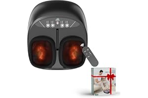 Snailax Urządzenie do masażu stóp, Shiatsu z ogrzewaniem, ugniataniem, kompresją, wibracjami, elektrycznym masażem do stóp, zapalenia powięzi podeszwowej, bólu neuropatii, ogrzewacza stóp, prezent