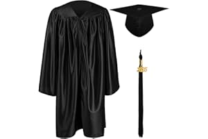 GraduationMall Kinder Akademischer Abschluss Talar mit Doktorhut und Quaste 2025 Für Vorschule Abschlussfeier 12 Farbe