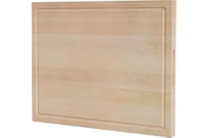 Planche à découper en bois pour la cuisine. Planche de charcuterie en érable fabriquée en cire d'abeille, graines de lin et huile de citron. 61 x 46 x 3 cm par Ziruma.