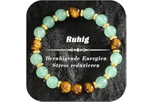 KENIY Naturstein Armband Damen 8mm Runde Edelsteine Armband Damen Elastischen Kristall Armband für Frauen Herren Spirituelle Chakra Armband Schmuck Geschenke für Frauen