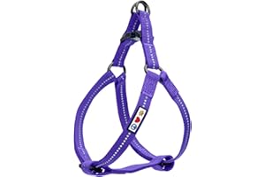 Pawtitas Pettorina Cane Taglia Piccola Pettorina riflettente per Cani Riciclata Pettorina Senza Tirare per Cani di Colore Viola