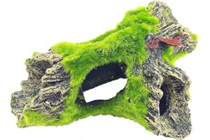 MaoNativey Aquarium Harz Höhle, Aquarium Fisch Garnelen Versteck Aquarium Baumstamm Höhle Harz Deko für Kleine Garnele Fisch Verstecken Aquarium Deko（B）