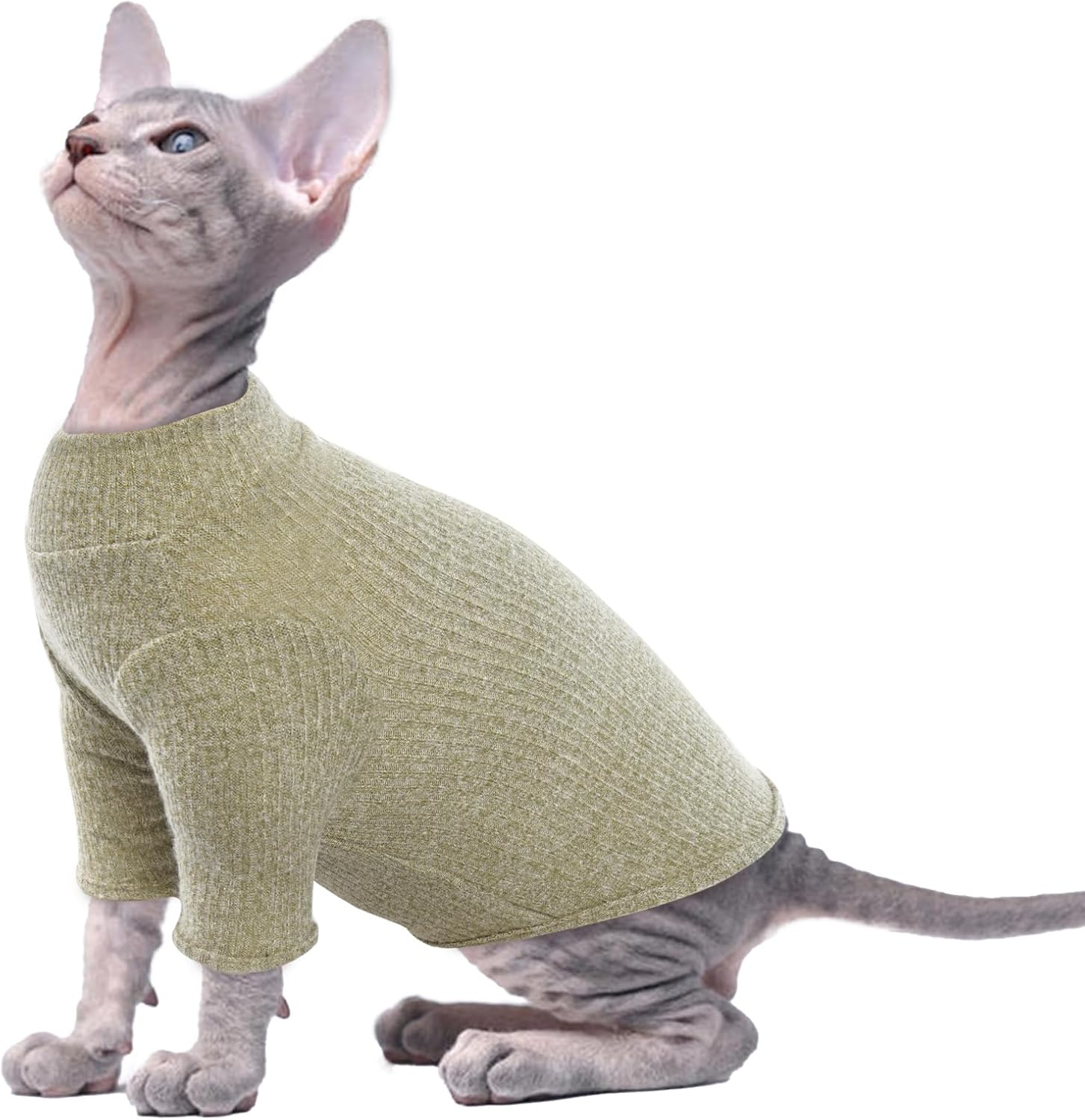 PUMYPOREITY T-Shirt for Cats, Lightweight Cat Sweater Kitten Jumper(Green, S)