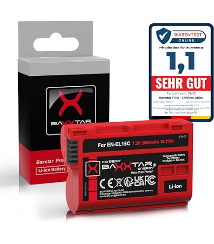 Batteria PATONA EN-EL15c 2600mAh Con Sensore NTC E Custodia V1 – Per Nikon Z5, Z6, Z7, Z8, D850, D7500 E Molti Altri - 2