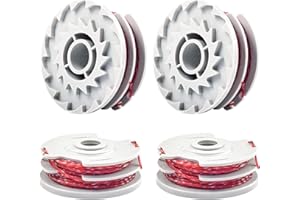 LUNEKUCK 4 Pcs Strimmer Spool Line Φ1.5mm 11m for Flymo FLY021 / 513937190 Double Autofeed Spools and Line Strimmer Wire Replacement Compatible with Flymo CONTOUR 500 XT/POWER TRIM 500 XT/MINI TRIM/MULTI TRIM