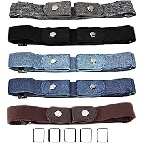 YUXIANLB Gürtel Set 2er - Elastische Gürtel Mit Herz Schnalle