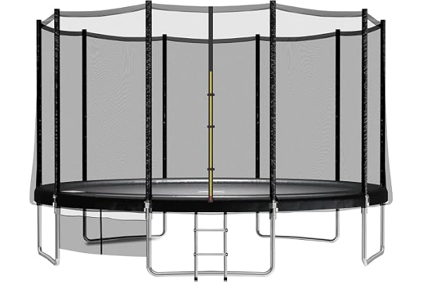 JUMMICO Trampoline extérieur Ø 183/228/305/366/427 cm, Trampoline de Jardin pour Enfants avec échelle et Poche latérale