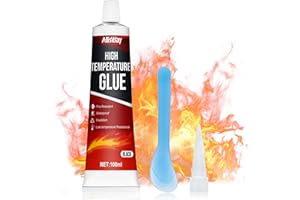 AllisWay Silicone Alta Temperatura per Stufe, 100 Ml Silicone Nero Sigillante, Colla Alte Temperature per Forno a Microonde, Forno, Piano Cottura a Induzione Cappa Aspirante