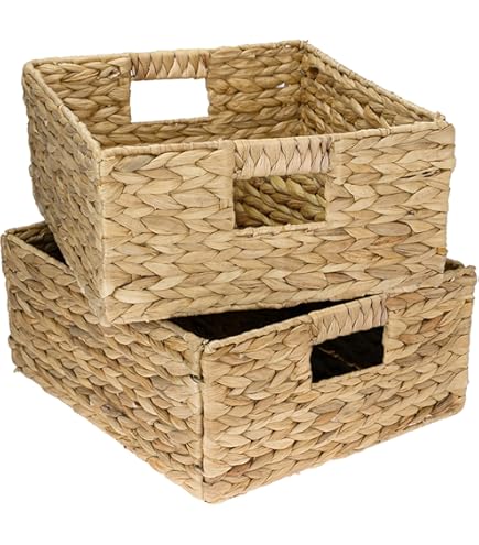 Waterhyacint mandje met metalen frame - hoogte 13 cm - CaliCosy