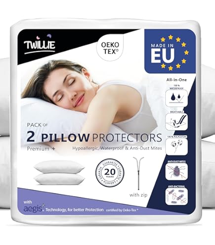 Waterdichte Tencel™ Kussensloopbeschermer 40x60 Cm  Set Van 2  Met Ritssluiting Oeko Tex Gecertificeerd In Aegis Ecologische En Duurzame Vezel Made Eu 664815173