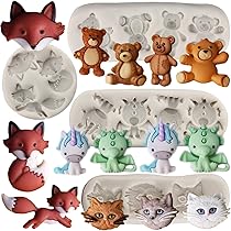 MYPRACS Set Di 5 Stampi In Silicone A Forma Di Animale Della