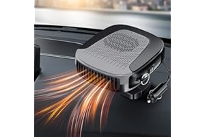 Coikes Car Heater 12V 150W Portable Car Heater Windshield Defroster 2 in 1 Heating and Cooling Car Heater Windshield Defogger Plug in Cigarette Lighter Fast Car Heating Fan for Most Car Vehicles