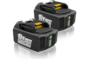Energup 2Pcs 18V 5000mAh BL1850B Batterie pou Makita Batterie 18V BL1850 BL1850B BL1860 BL1840 BL1830 BL1820 BL1815 LXT400 avec Indicateur LED