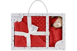 variouss Manta de Burbuja para Bebe y Dou Dou Osito (Rojo)