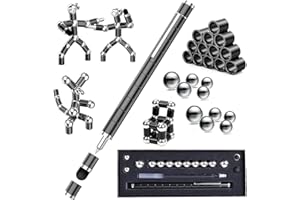 Waksox Fidget Pen - Christmas Stocking Fillers, Birthday Secret Santa Gift for Teenager Boys Girls 8-15 Years Old, Anxiety Relief Toy Cool Gadgets Fidget Toy (Black)