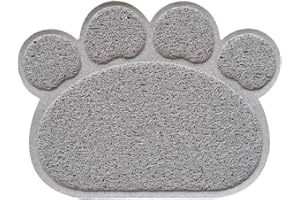 FOUTP Tapis litiere chat 30 * 40cm Tapis de Toilette Chat Imperméable Antidérapant, Tapis de Litière Pour Chat Facile à Nettoyer Pets Tapis de litière antidérapant pour Chien/Chat (Gris)
