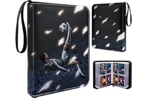 NICEKOOL Trading Card Album for Football, Binder Card Holder, Binder with Sleeves, Football Card Holder Album, Trading Card Game Collection, Carrying Card Folder, 50 Page 400 Card Capacity, Black