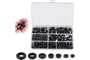 JOYVOX 260 Pcs Rubber Grommets Assortment Kit - Durable Rubber Grommet Set for Automotive, Plumbing, Machinery Maintenance, Electrical Wire Gasket, Firewall Hole Plug, Organized Storage Box