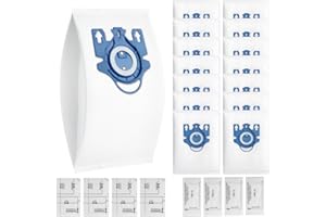 BLUEARKS 14 Pack 3D Airclean GN Vacuum Bags Compatible with Miele Hoover Classic C1, Complete C1, C2, C3, S400i S600 S2 S5 S8 Series, with 4 MP Filters, 4 AC Filters