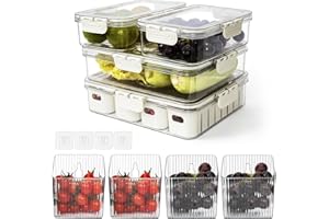 HOTOOLME 12er Kühlschrank Organizer Set fridge organizer wurst aufbewahrung kühlschrank Stapelbare eier aufbewahrung kühlschrank organizer schublade mit Deckel & Griffen box kühlschrank