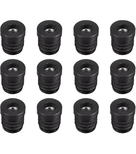 Sourcing Ap 12Pcs Inserts Pour Carré Tubes Avec 6 Fil, For 0.59"x0.59