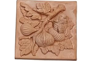 TERAMICO Decorazione murale - pere, limoni e molto altro in terracotta italiana con motivi diversi - Resistente al gelo