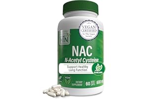 HEALTH THRU NUTRITION NAC N-Acetyl-Cysteine 600mg 60 VegeCaps | The Purest, Most Powerful NAC Supplement | Supports Healthy Lung & Liver Functions | Maintains Overall Cellular Health - Vegan, Soy Free & Gluten Free