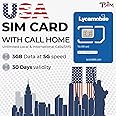 USA SIM Card for travel to the US. Unlimited Local and International calls/texts. Call home for free! Updated 5G Plan with Hotspot/Tethering! (3GB x 1 month)