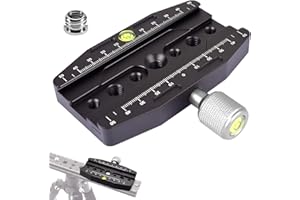 fotoconic Abrazadera de liberación rápida CL-110N compatible con placa QR Arca Swiss, relación de abrazadera Arca para trípode monopié