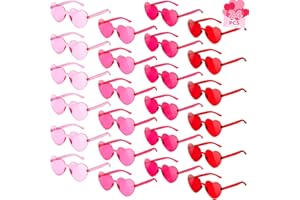 Mikulala 24Pack Party Glasses Heart Sunglasses for Kids Festival Glasses Party Bag Fillers for Kids Party Sunglasses Gifts for Birthday