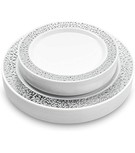 Lot De 20 Serviettes De Table En Papier 3 Plis Avec Cœurs Dorés Blanc