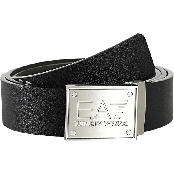 Emporio Armani Twin Buckle Reversible Men's Belt Black One Size