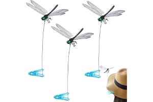 3 stycken trollslända-klämmor dekorativa, 3D-trollslända trädgårdsspett, konstgjorda trollsländor, realistisk trollslända-dekoration, dragonfly clips, flugskrämma-dekoration för trädgård, för växter