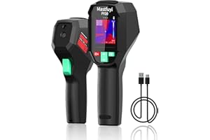 MASTFUYI Cámara termográfica, cámara termográfica infrarroja -20℃~550℃, resolución IR 96 x 96, 25 Hz, campo de visión 50°, TFT-LCD de 2,4 pulgadas, batería de 8 horas para inspecciones industriales